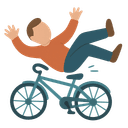 Fiets met schade icoon
