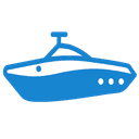 Boot met schade icoon